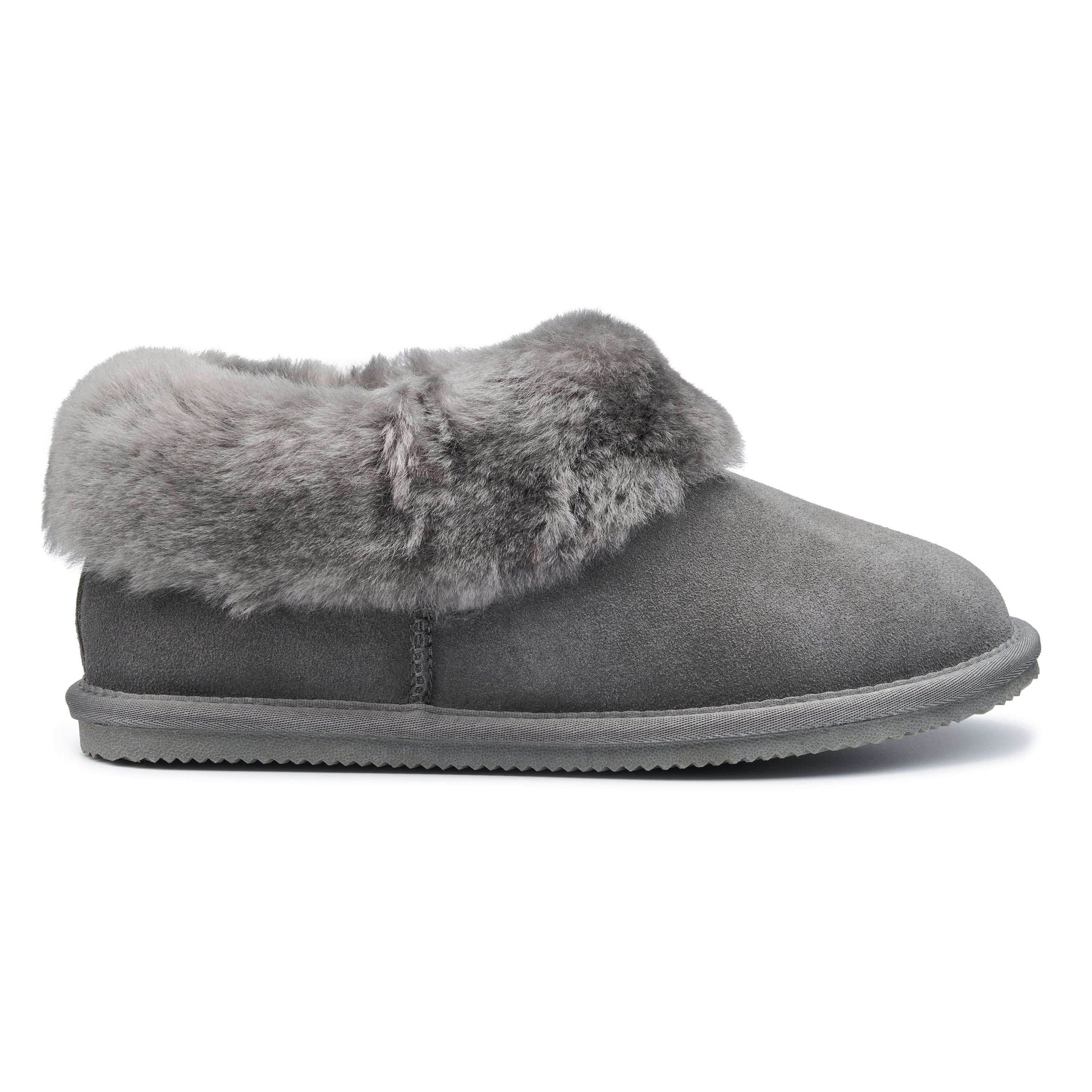 Hotter Hotter Women's 'Hug' Sheepskin Slippers in Dark Grey - 4