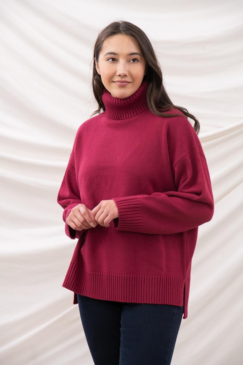 Lighthouse Clothing Lighthouse Clothing Women's Luisa Jumper in Dark Red - 2