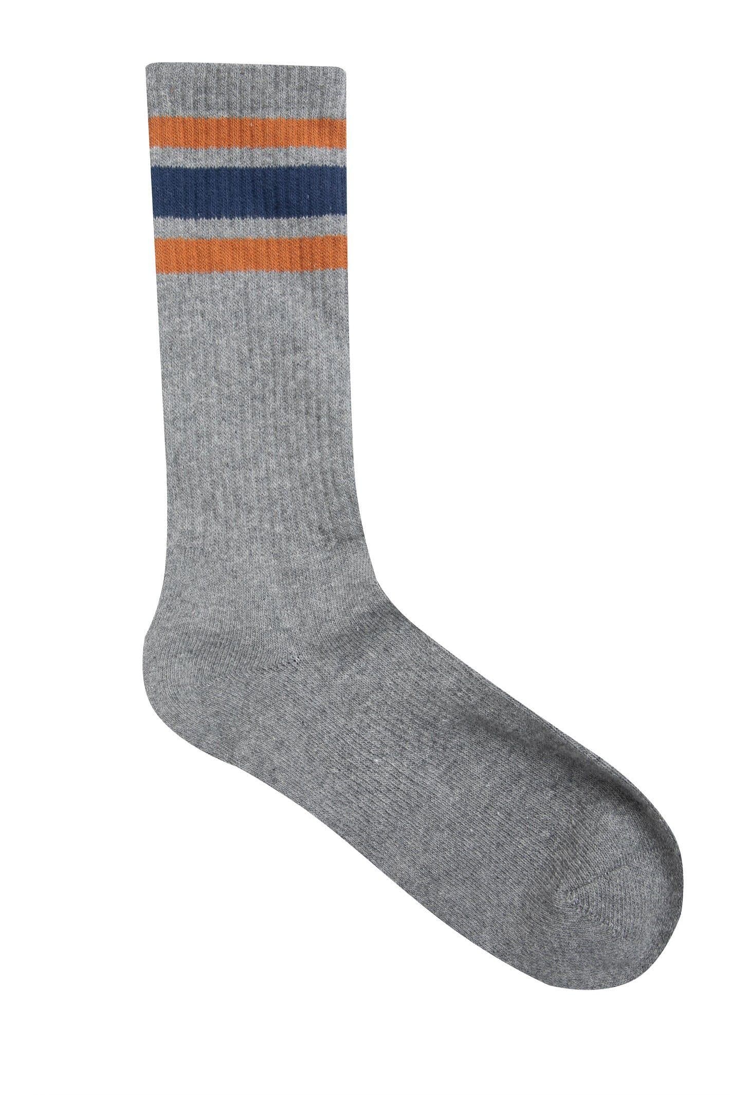 Weird Fish Weird Fish Men's Fernvale Striped Boot Sock 3pk in Navy