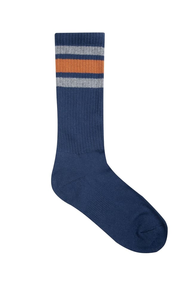 Weird Fish Weird Fish Men's Fernvale Striped Boot Sock 3pk in Navy - 3
