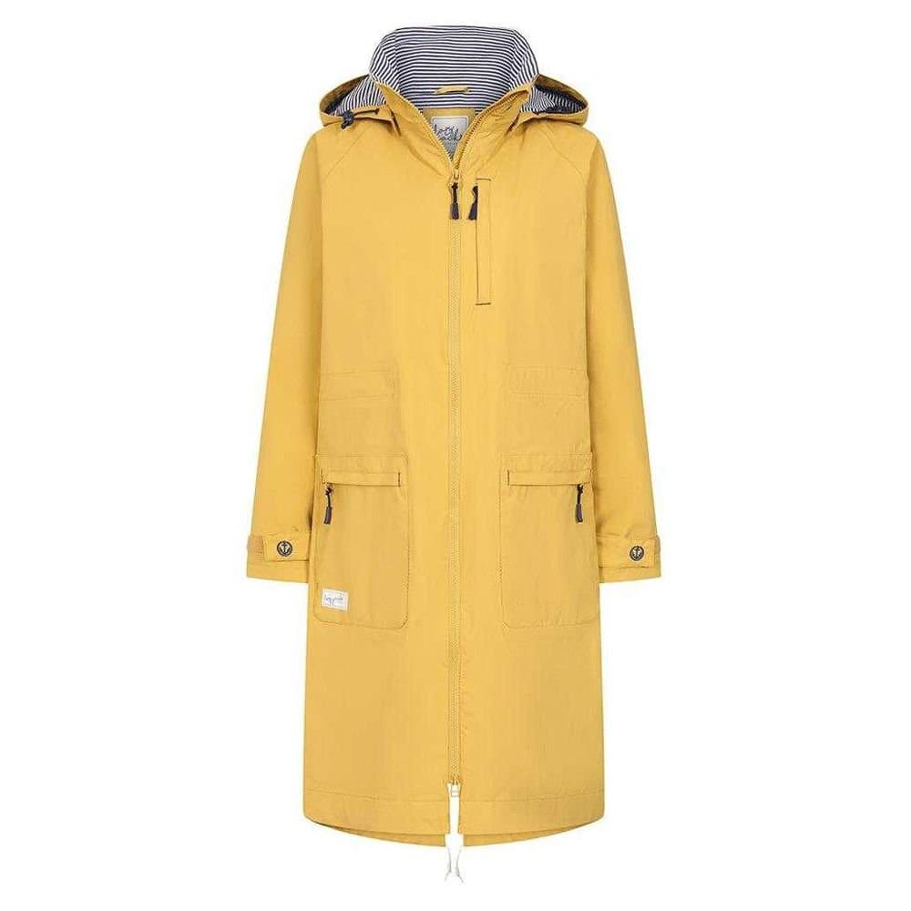 Lazy Jacks Lazy Jacks Women's Long Length Waterproof Jacket in Mustard