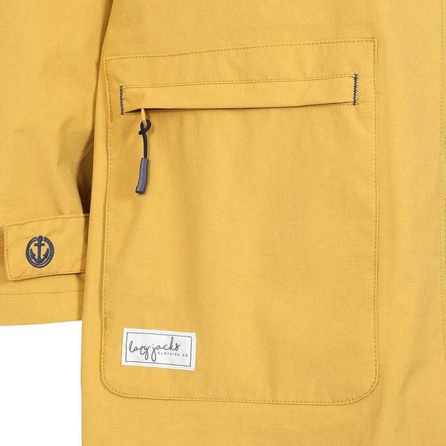 Lazy Jacks Lazy Jacks Women's Long Length Waterproof Jacket in Mustard - 2