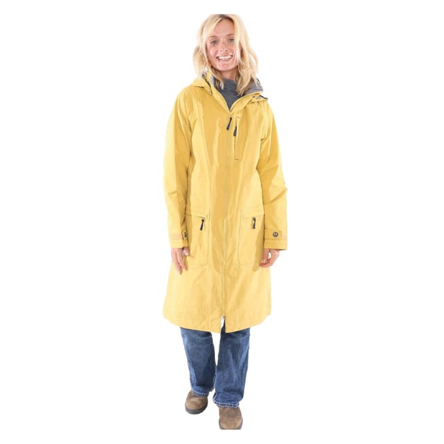 Lazy Jacks Lazy Jacks Women's Long Length Waterproof Jacket in Mustard - 3