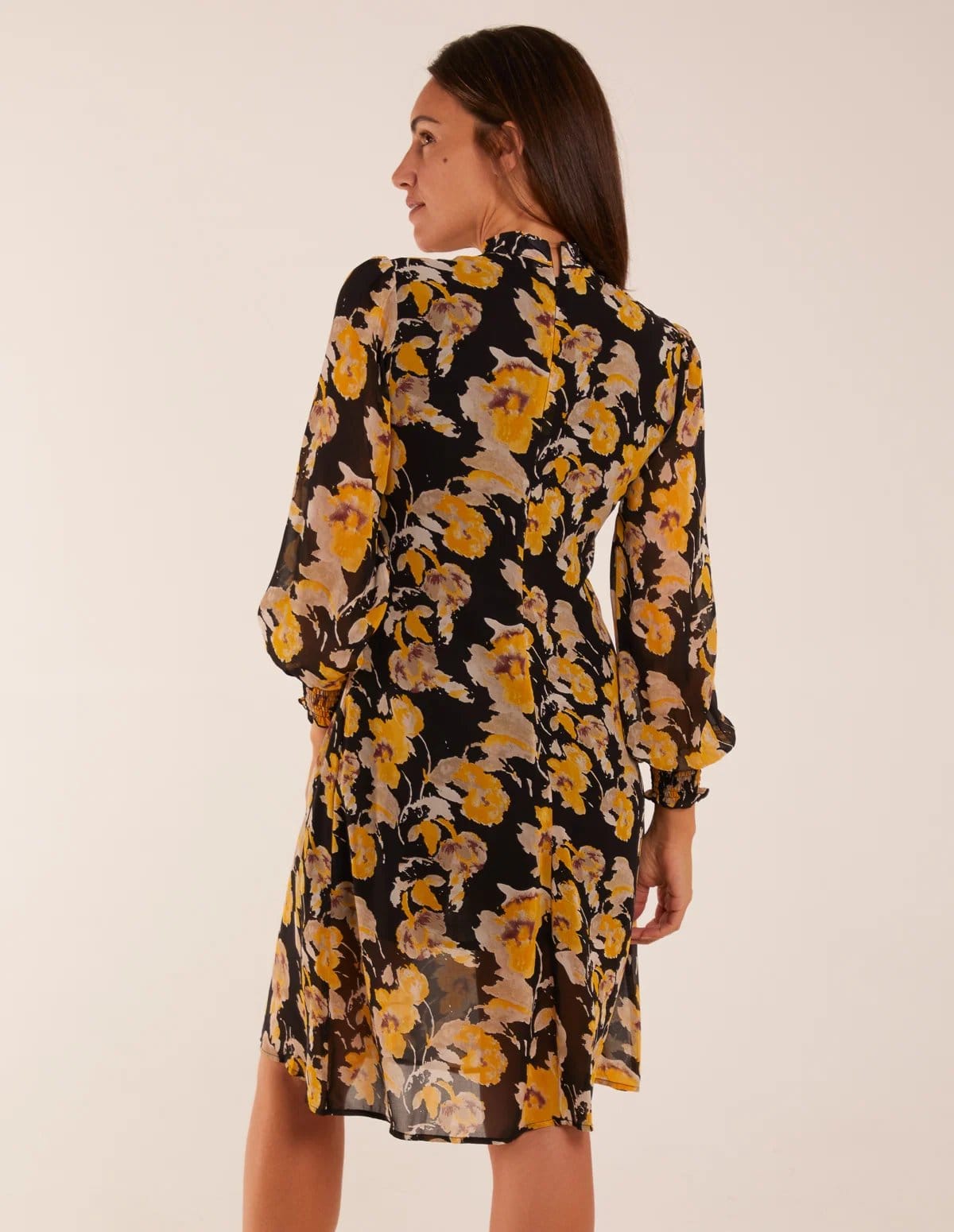 Blue Vanilla Keyhole High Neck Dress - 4