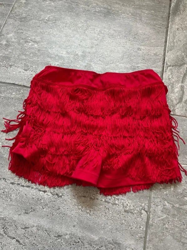 Balera Balera dance red tassel shorts size S