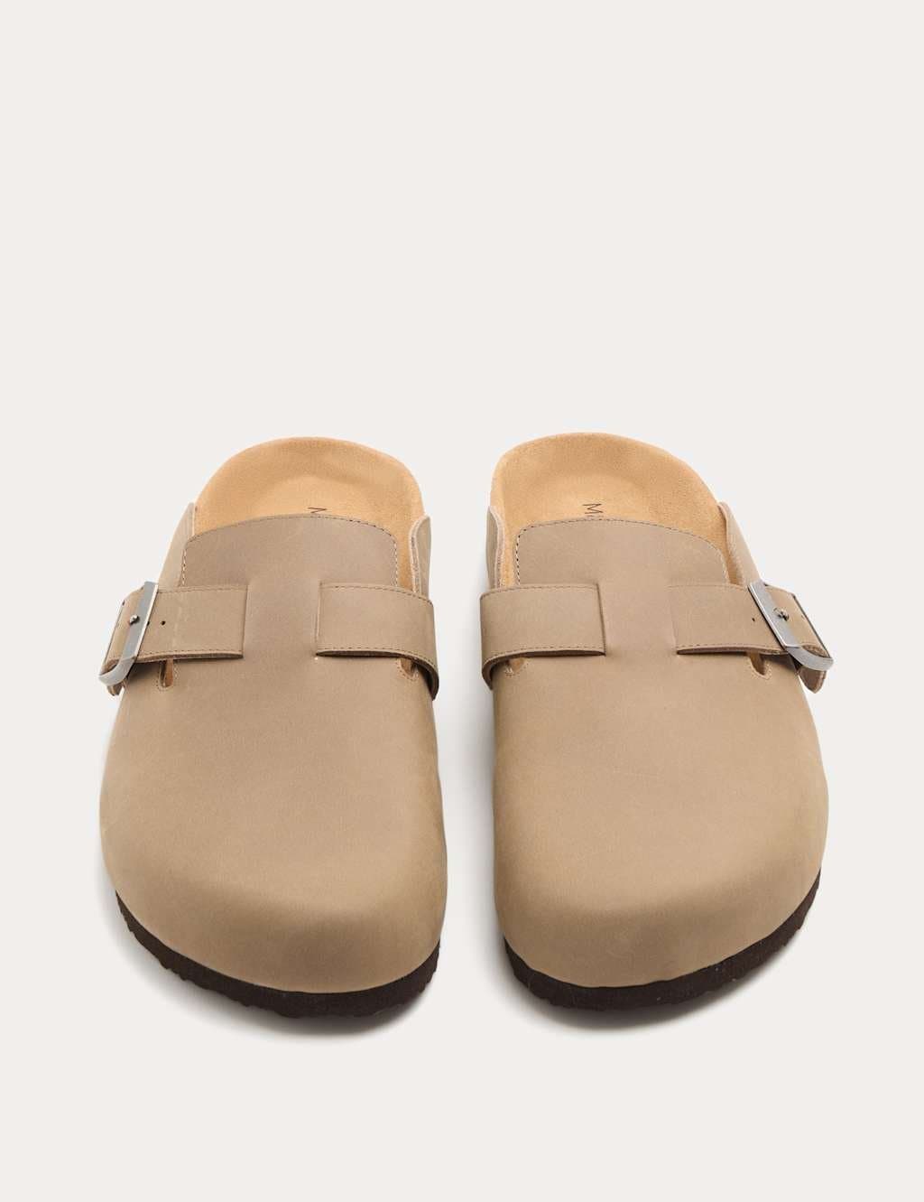 Marks & Spencer M&S Nubuck Corkbed Mule Sandals Stone