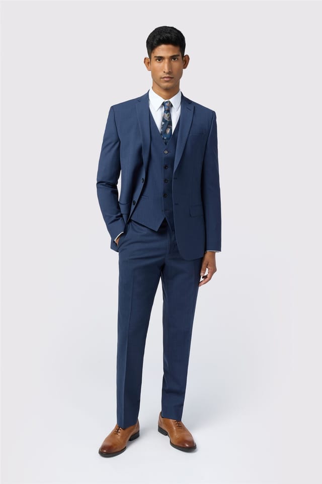 Ted Baker Ted Baker Men's Single Breasted Two Button Slim Fit Suit Jacket in Blue - 3