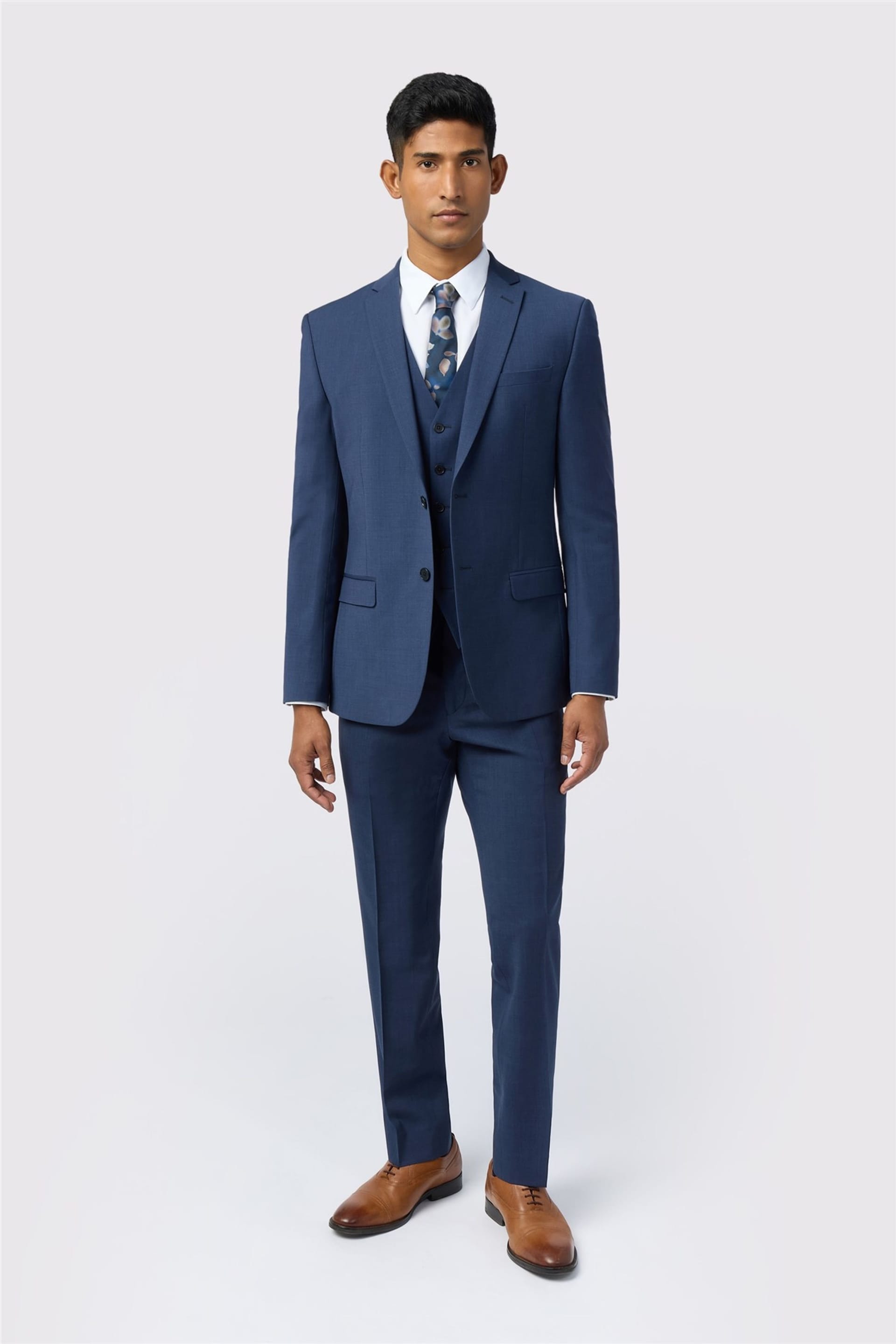 Ted Baker Ted Baker Men's Single Breasted Two Button Slim Fit Suit Jacket in Blue - 4