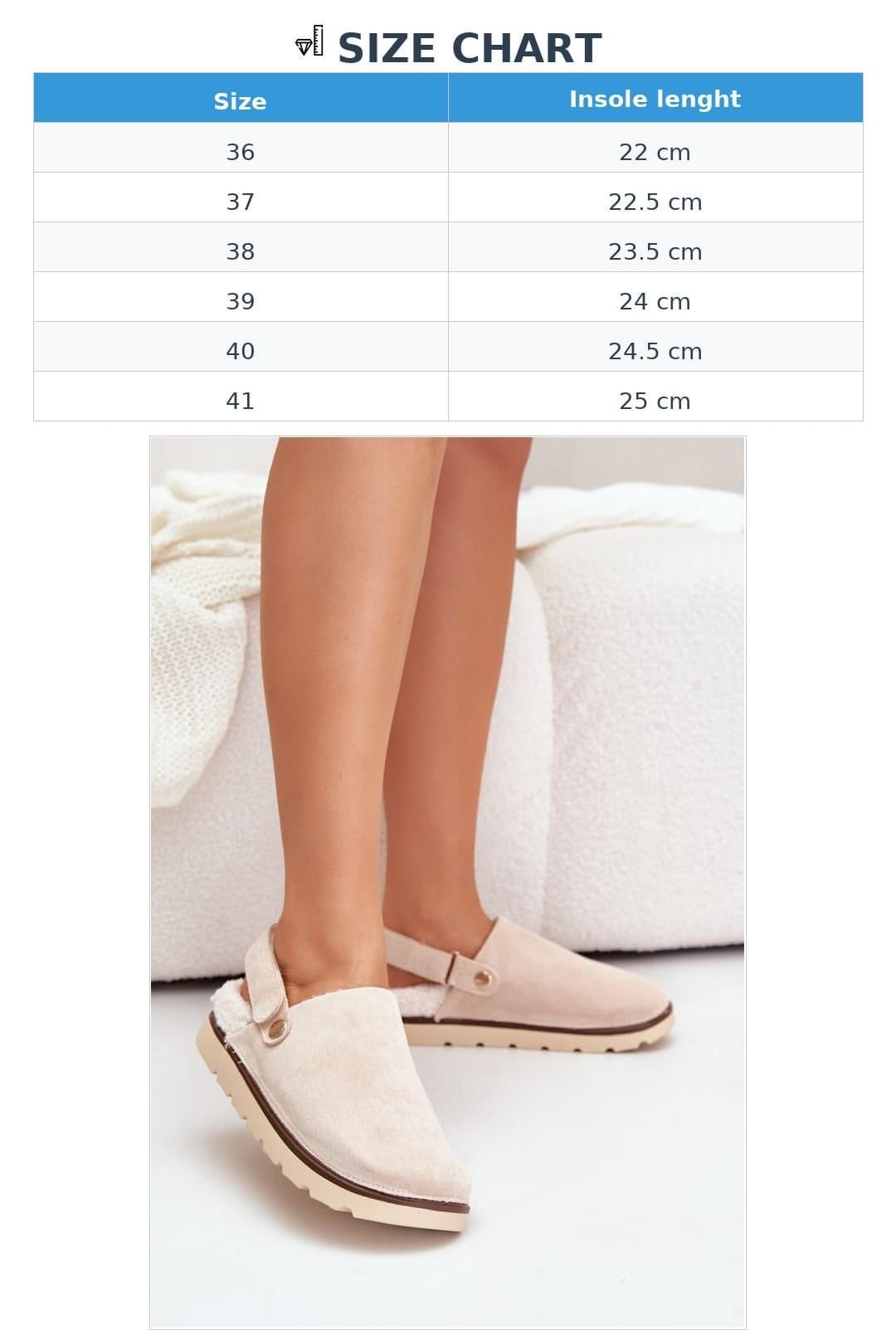 Love Lace Love Lace Women's Platform Insulated Suede Slippers with Sheepskin Lining Velcro in Beige - 4