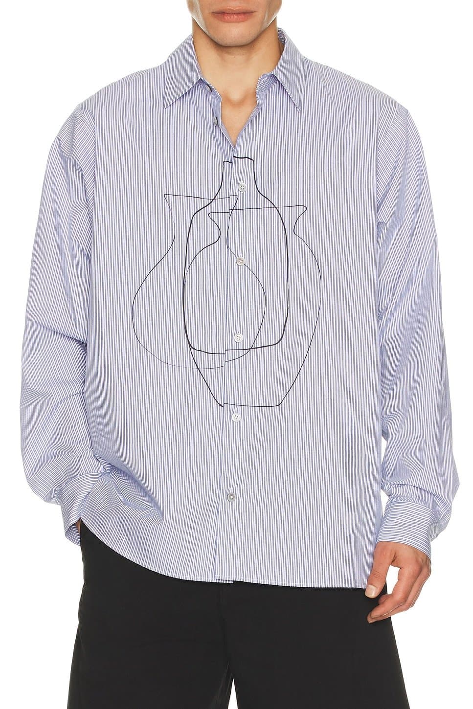 revolve Revolve Printed Striped Shirt in Blue