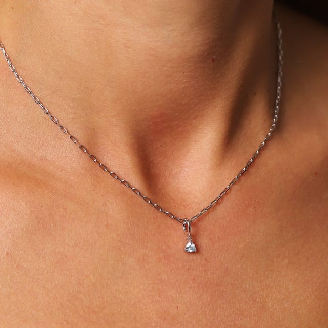 Gold Trip Gold Trip Women's September Birthstone Necklace in Silver - 2