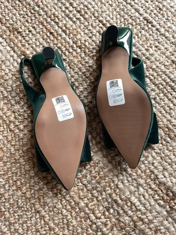 ASOS Design ASOS Green bow kitten heel