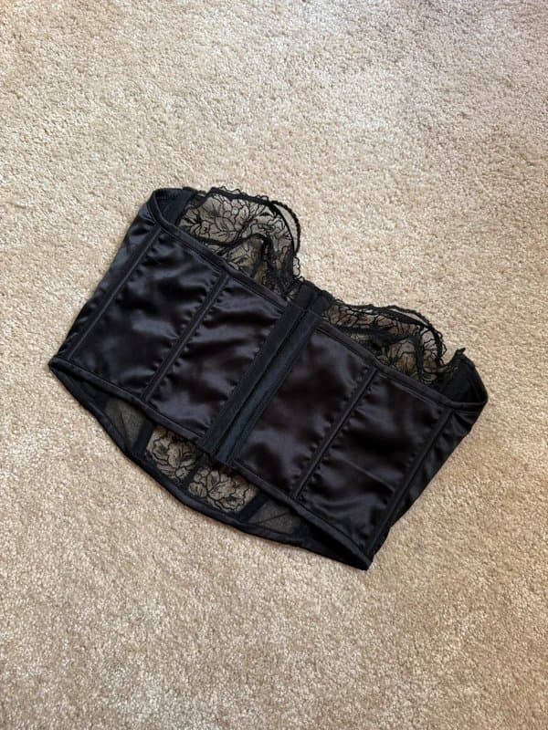 ASOS ASOS Design Black Lace Corset Top