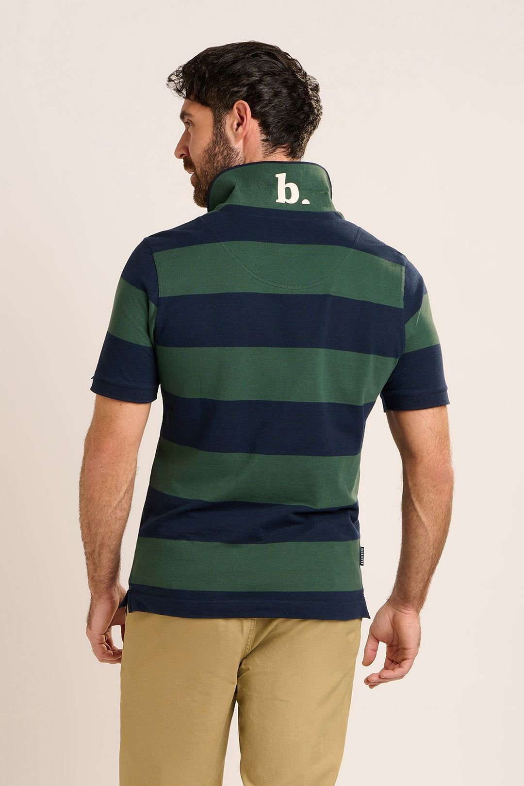 Brakeburn Brakeburn Men's SEDGEBROOK STRIPE PIQUE POLO in Green - 2