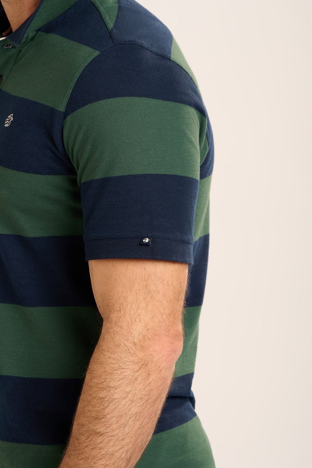 Brakeburn Brakeburn Men's SEDGEBROOK STRIPE PIQUE POLO in Green - 3