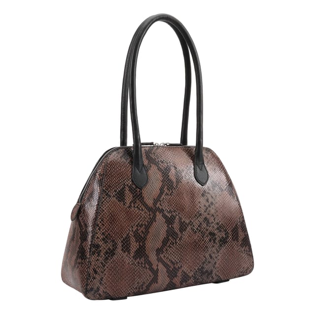 Paul Costelloe Paul Costelloe Women's Dawani Leather Shoulder Bag in Dark Brown - 2
