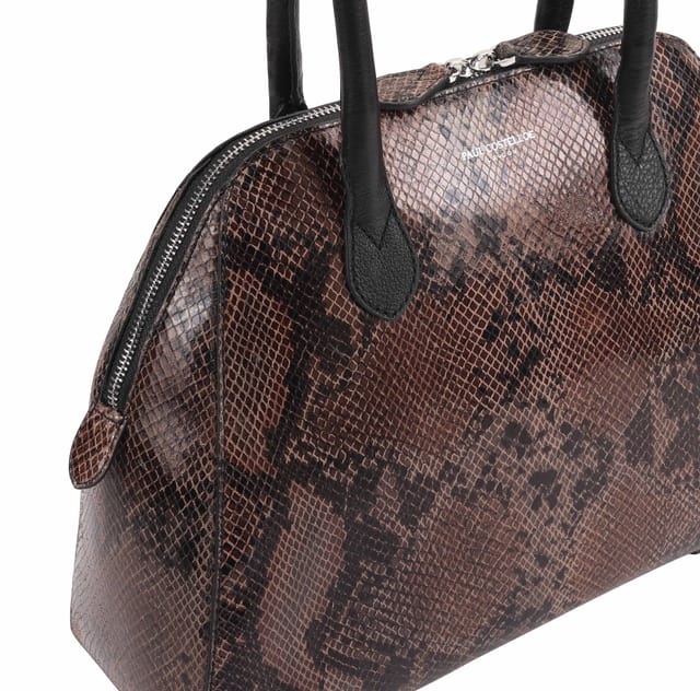 Paul Costelloe Paul Costelloe Women's Dawani Leather Shoulder Bag in Dark Brown - 3