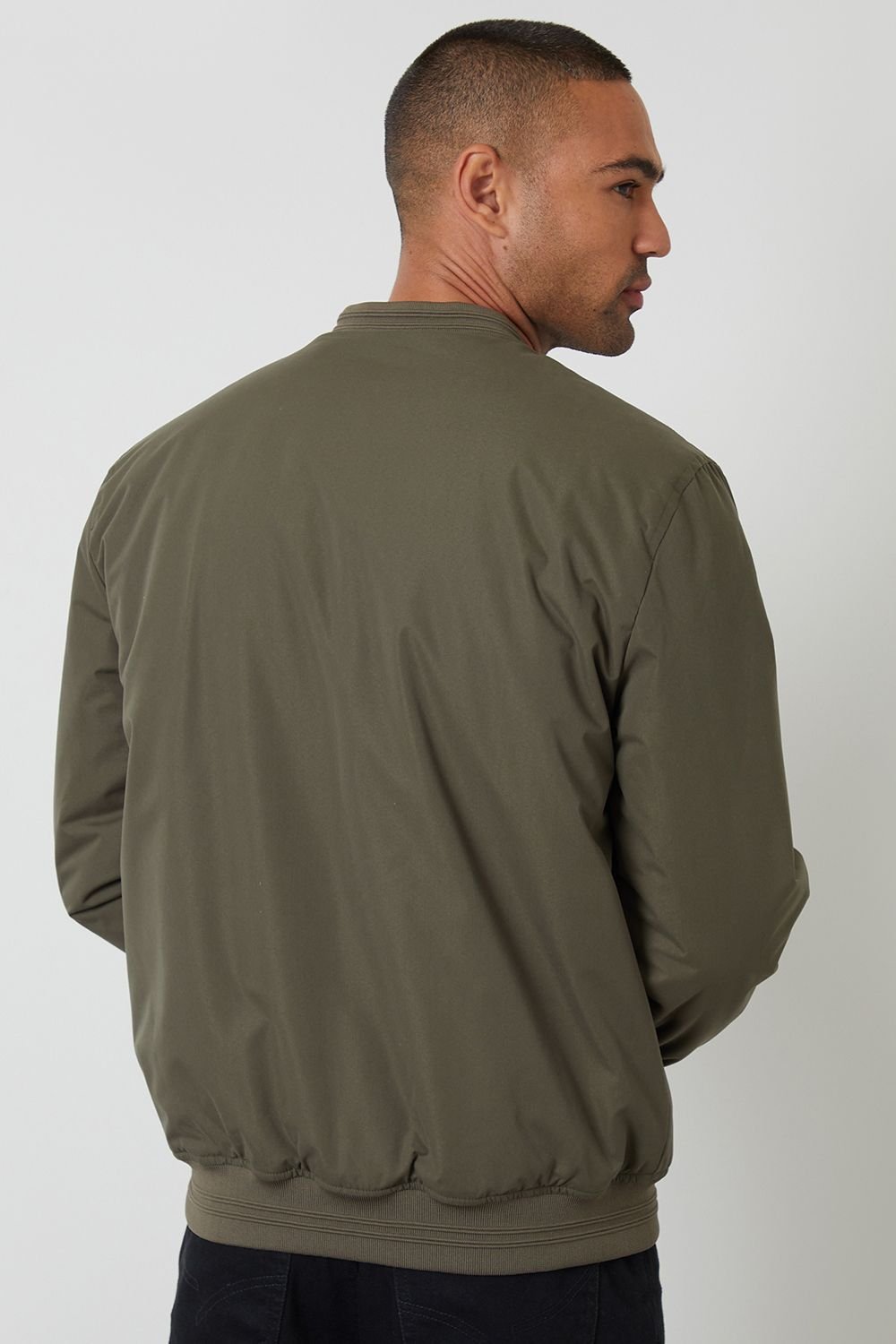 Threadbare Threadbare Men's Padded Bomber Jacket in Khaki - 2
