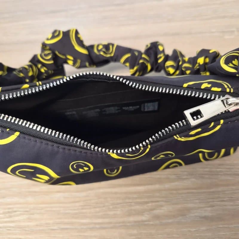 ASOS Design ASOS Design Smiley Heart Eyes Shoulder Bag Ruched Strap