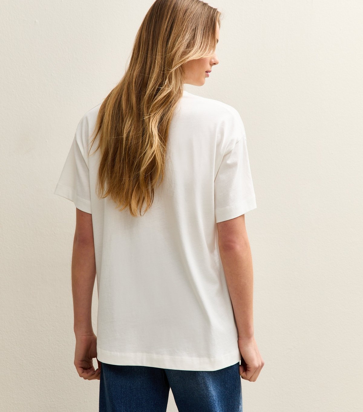 New Look Women's Off White Oversized T-Shirt New Look - 4