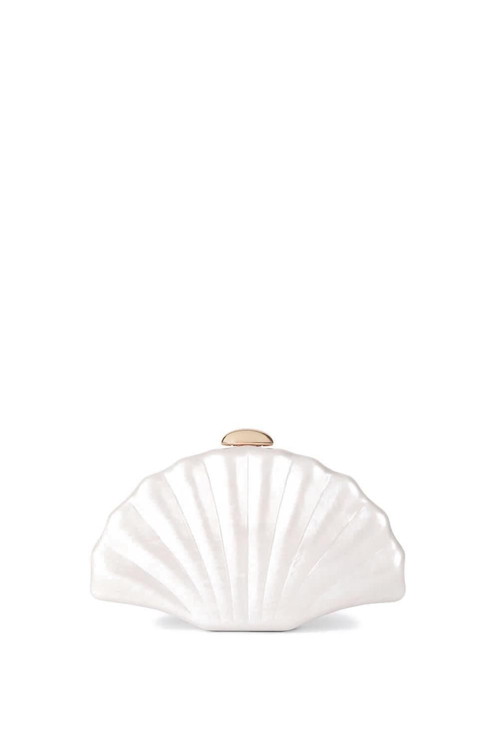 Carvela Carvela Cream Pearlescent Acrylic Clutch Bag