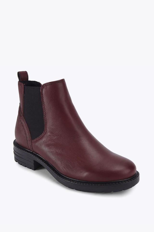 Carvela Carvela Women's 'Russ' Leather Boots in Wine - 2