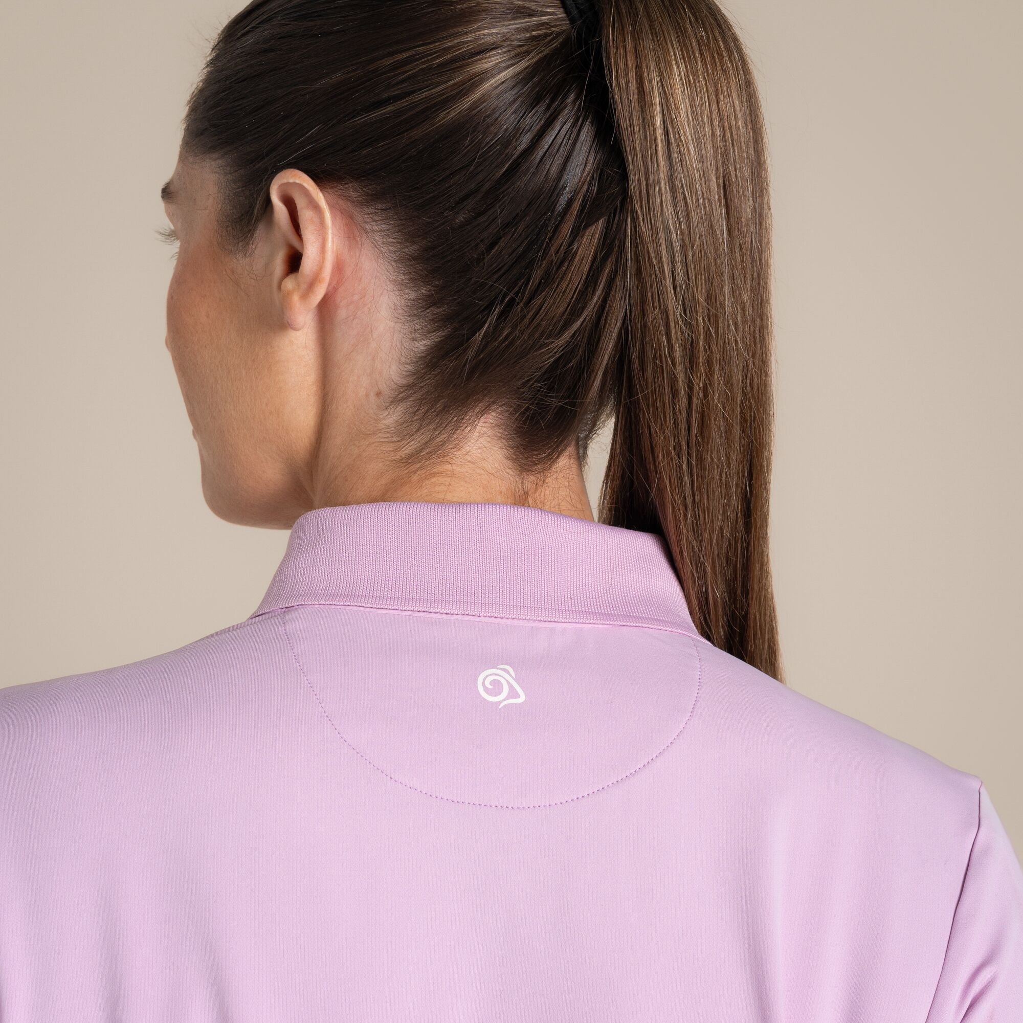 Craghoppers Craghoppers Women's NosiLife Thornbury Insect-Repellent Long Sleeved Golf Polo Shirt in Lilac - 4