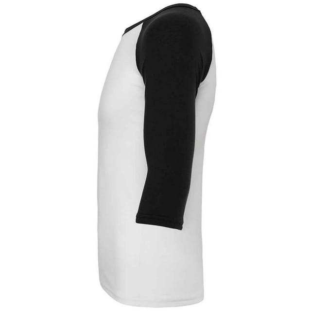 Canvas Canvas Men's 3 4 Sleeve Baseball T-Shirt in White - 3