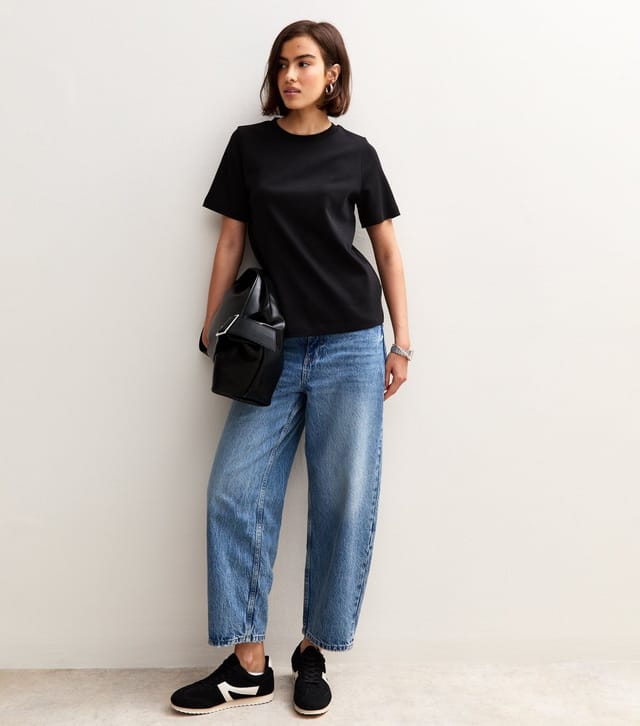 New Look Women's Premium Black Heavyweight Cotton Relaxed T-Shirt New Look - 2