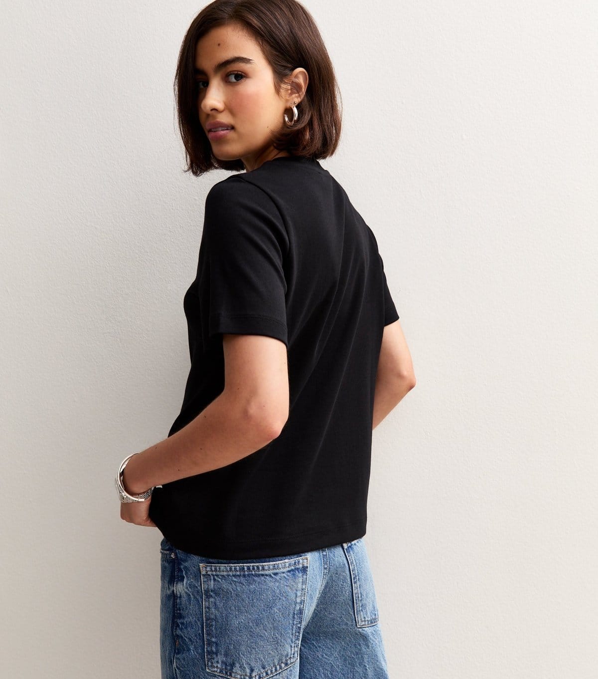 New Look Women's Premium Black Heavyweight Cotton Relaxed T-Shirt New Look - 4