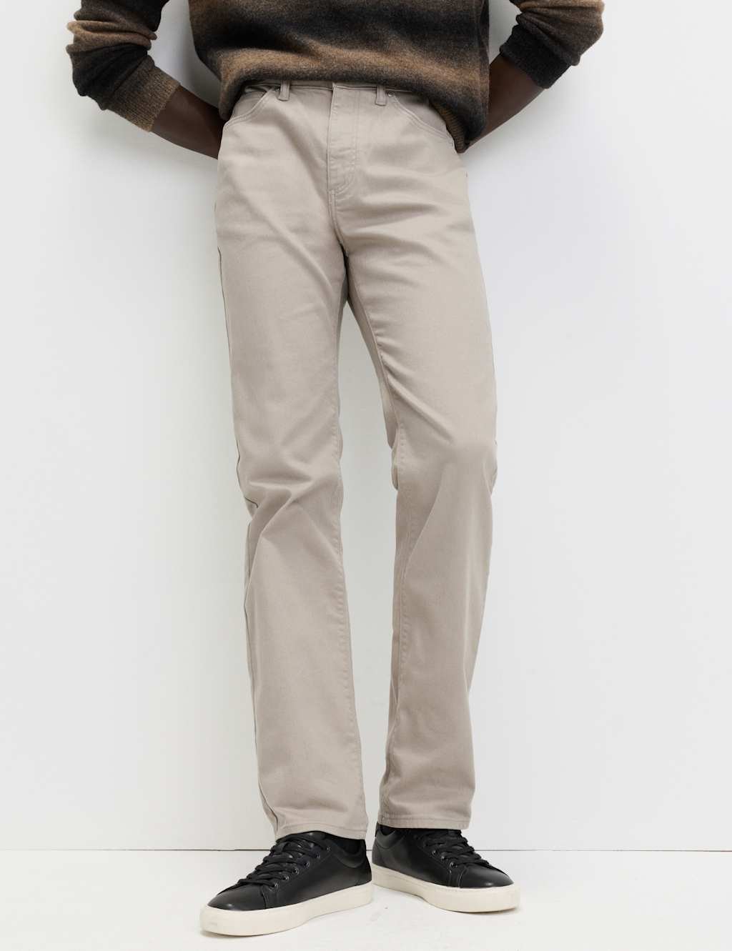 Marks & Spencer M&S Straight Fit Stretch Jeans Pebble - 3