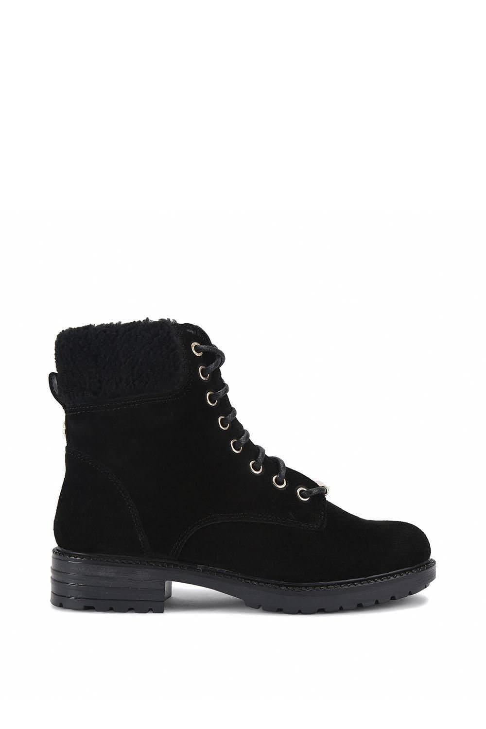 Carvela Carvela Women's 'Russ Lace Up' Suede Boots in Black