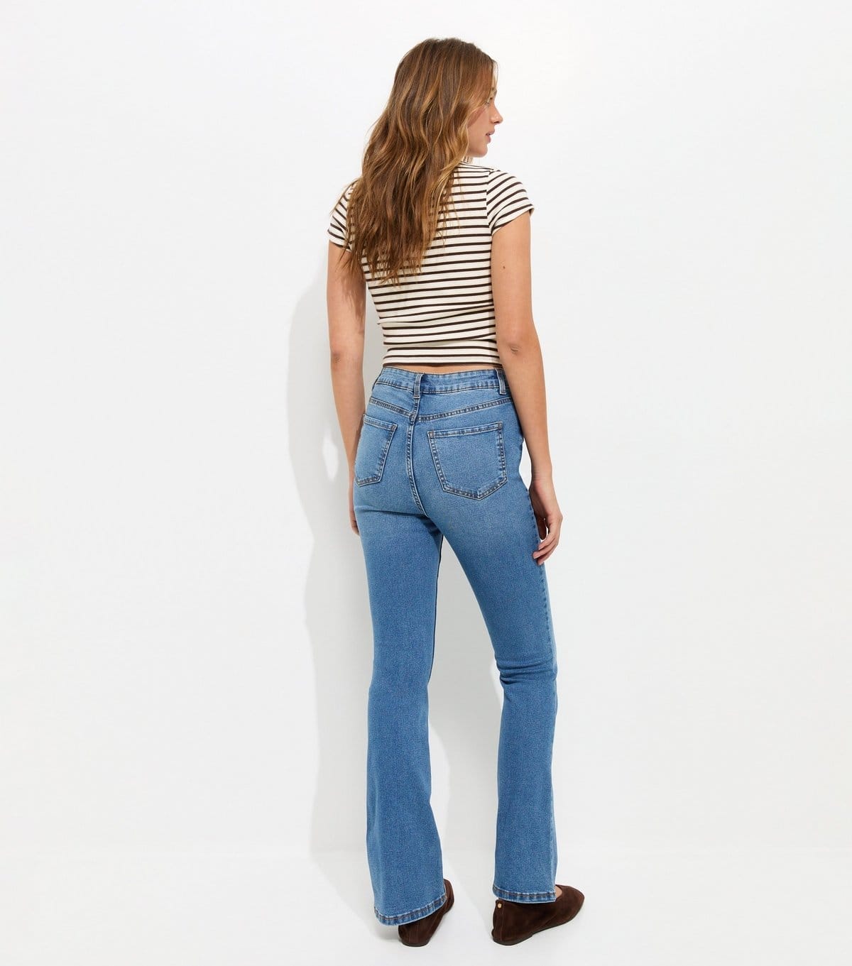 New Look Women's Blue Waist Enhance Quinn Bootcut Stretch Denim Jeans New Look - 4