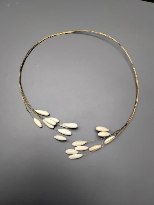 Vintage Asymmetrical wire choker statement necklace vintage boho festival