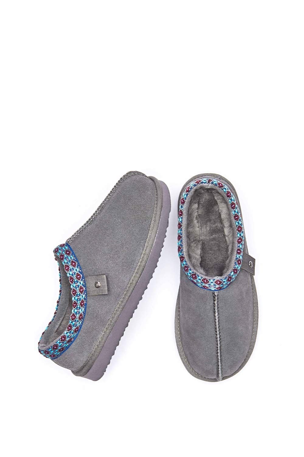 Moshulu Moshulu Women's 'Kimoto 2' Scandi Style Sheepskin Slippers in Grey - 2