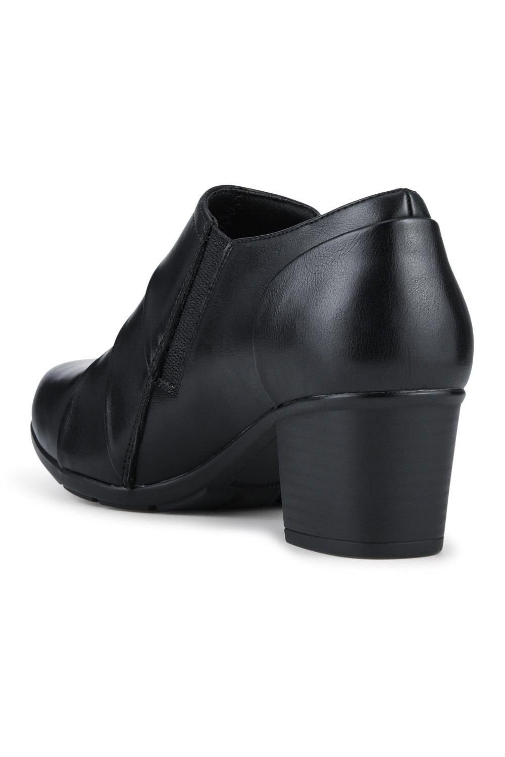 Pavers Pavers Women's Smart Block Heeled Slip On Shoes in Black - 3