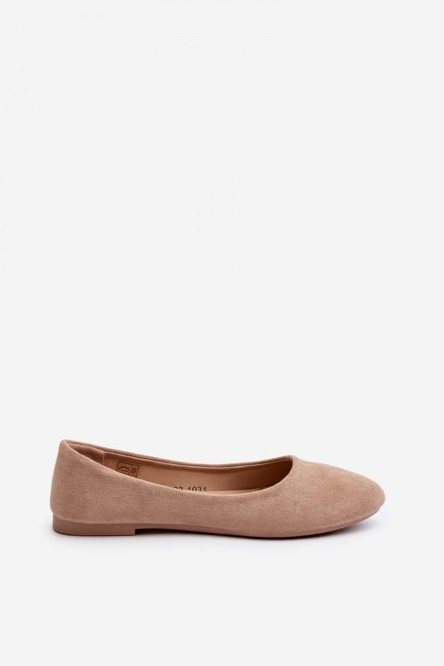 Love Lace Love Lace Women's Ballet Flats Suede Slip On Shoes Soft Insole in Beige - 3