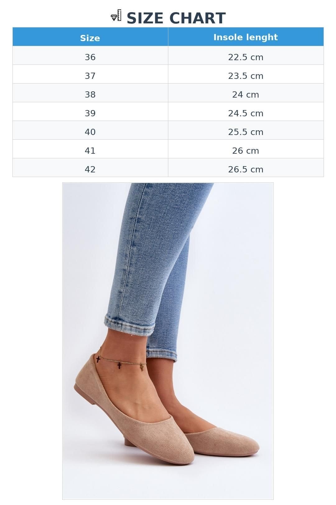Love Lace Love Lace Women's Ballet Flats Suede Slip On Shoes Soft Insole in Beige - 4