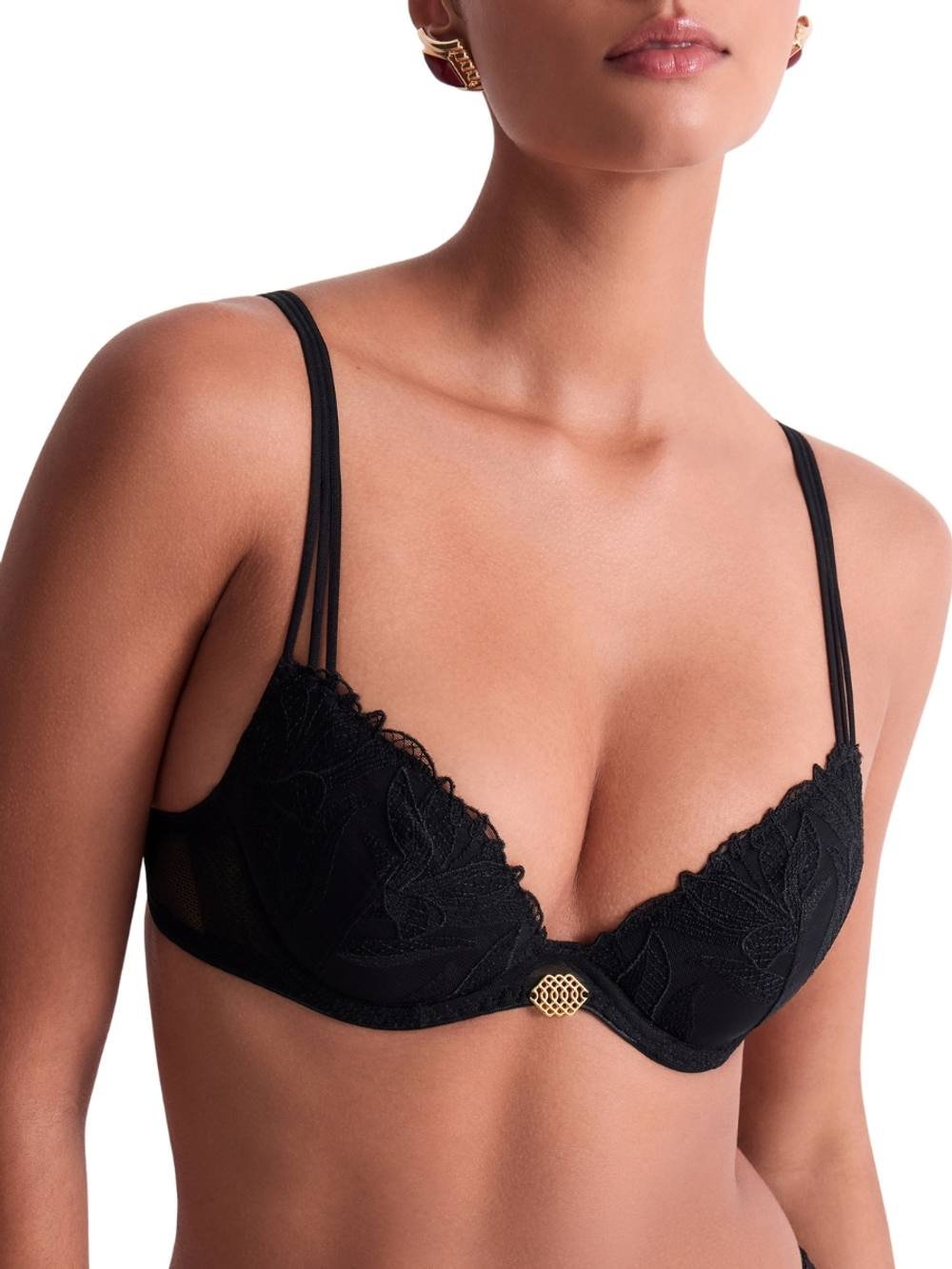 Aubade Aubade Women's Sweet Euphoria Moulded Push-Up Bra in Black - 3