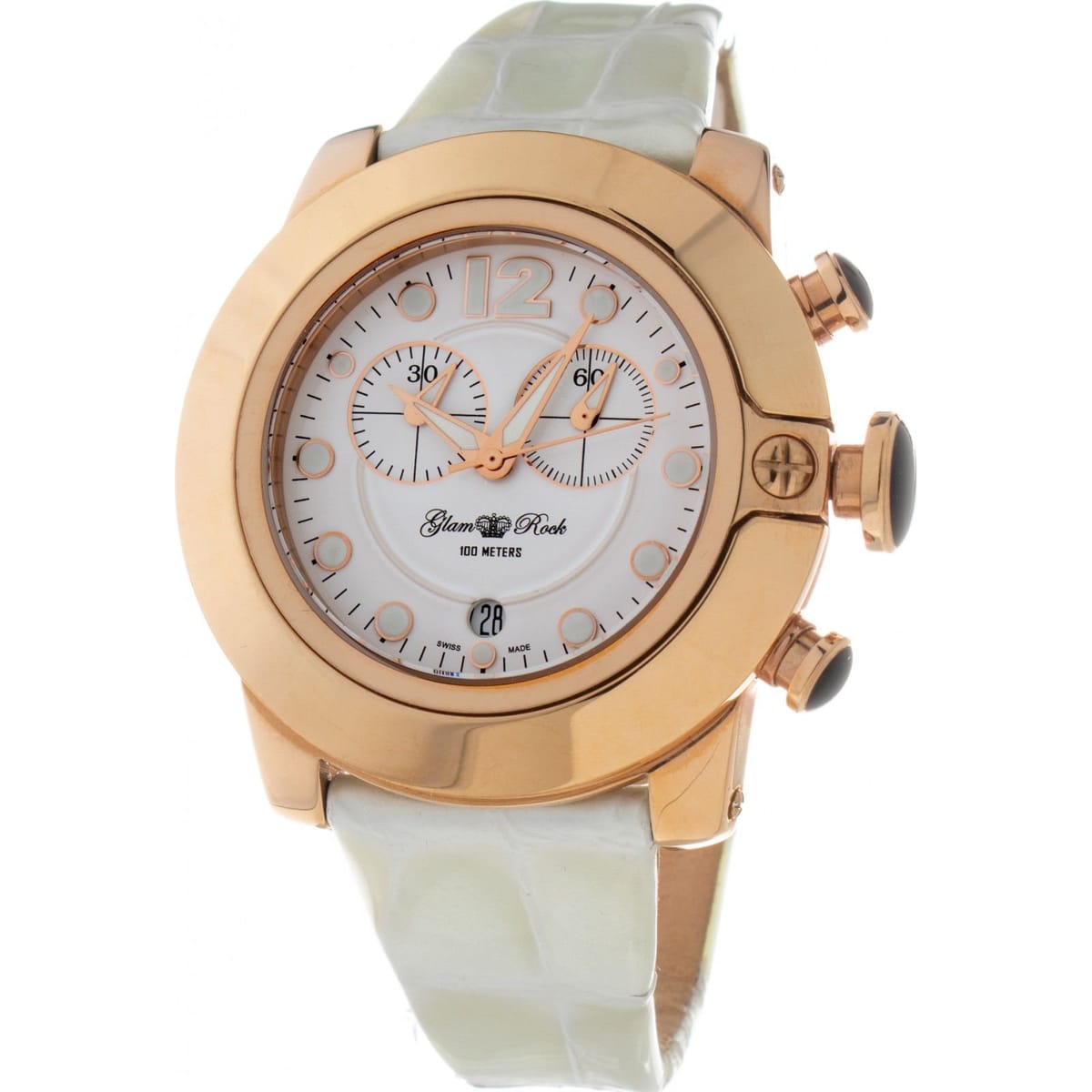 Glam Rock Glam Rock Women's GR32166NC 44mm Quartz Watch in White - 1