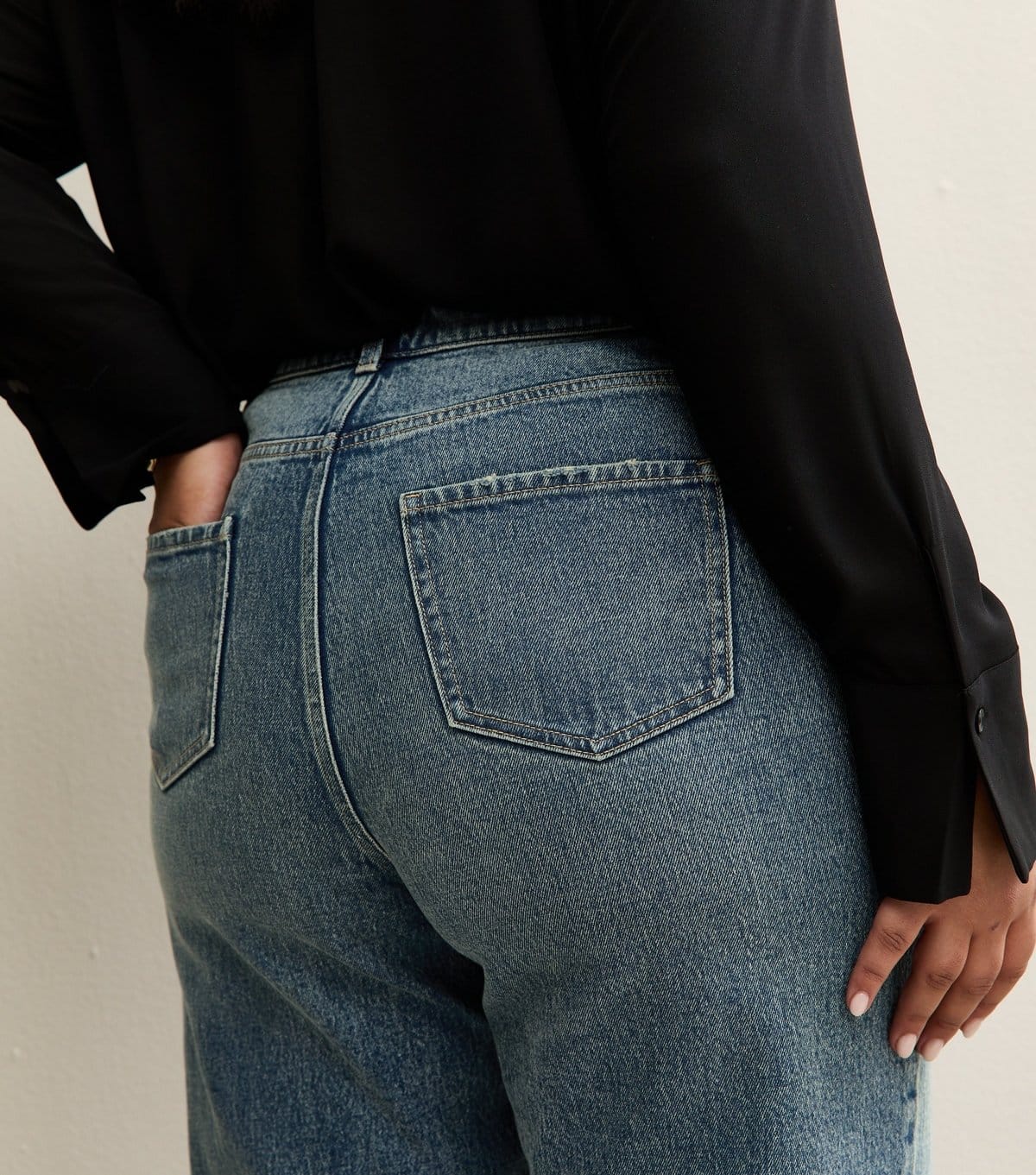 New Look Women's Plus Size Blue Mom Jeans Curves New Look - 4