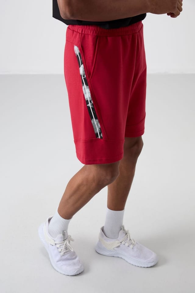 Tommy Life Tommy Life Men's Pull-on Sweat Shorts in Red - 3