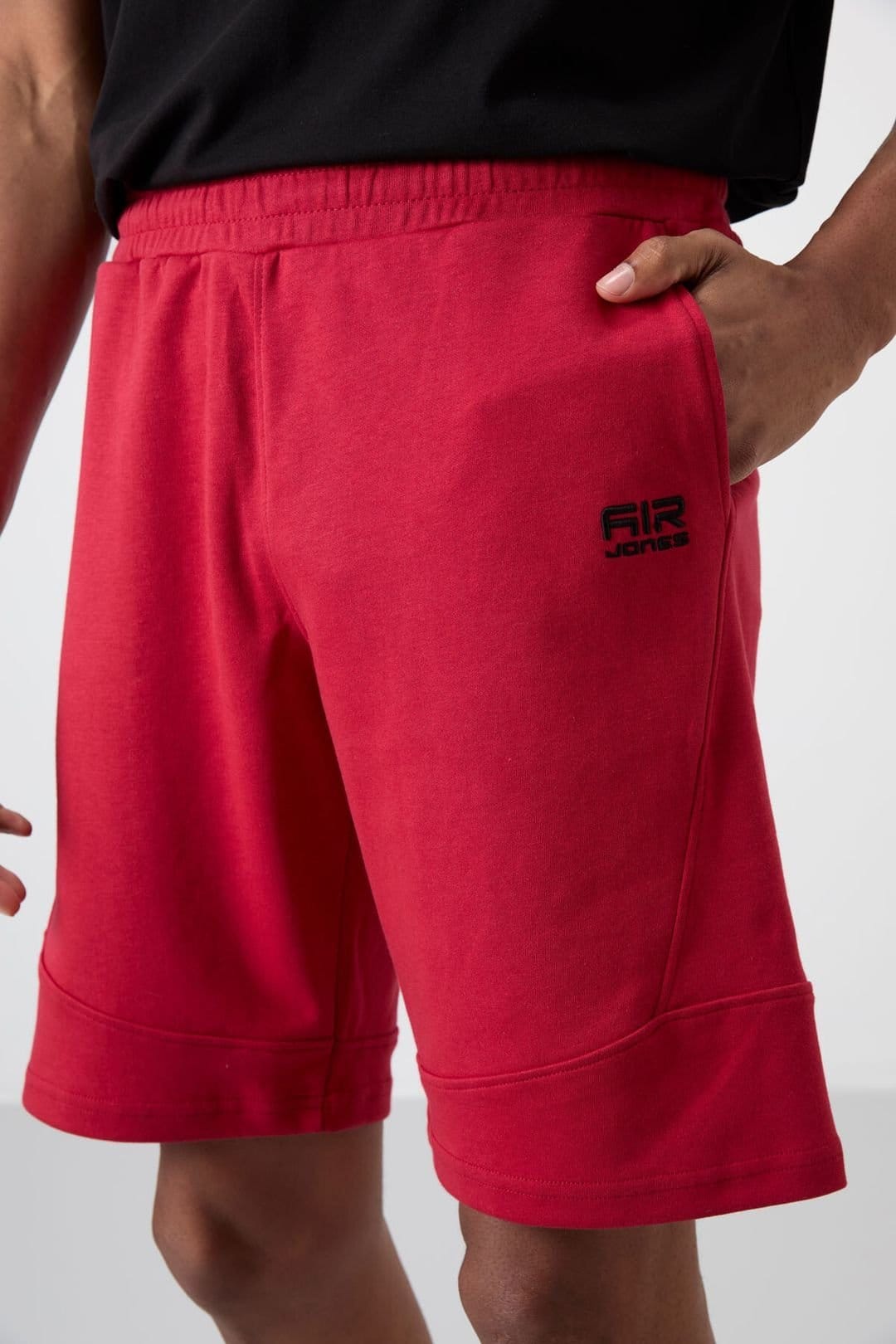 Tommy Life Tommy Life Men's Pull-on Sweat Shorts in Red - 4