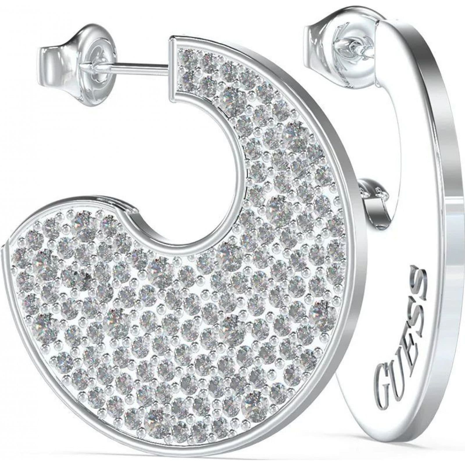 Guess Guess Women's JUBE05229JWRHT-U Pair Of Earrings in Silver