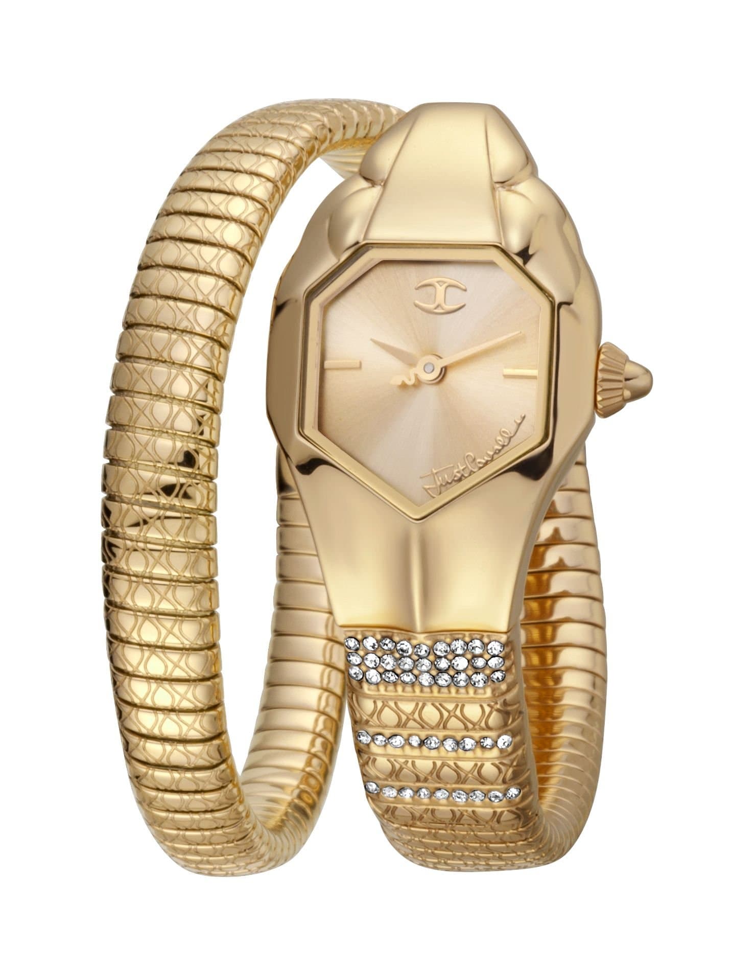 Just Cavalli Just Cavalli Women's Just Glam EVO 2 champagne Dial Yellow Gold Bracelet Watch