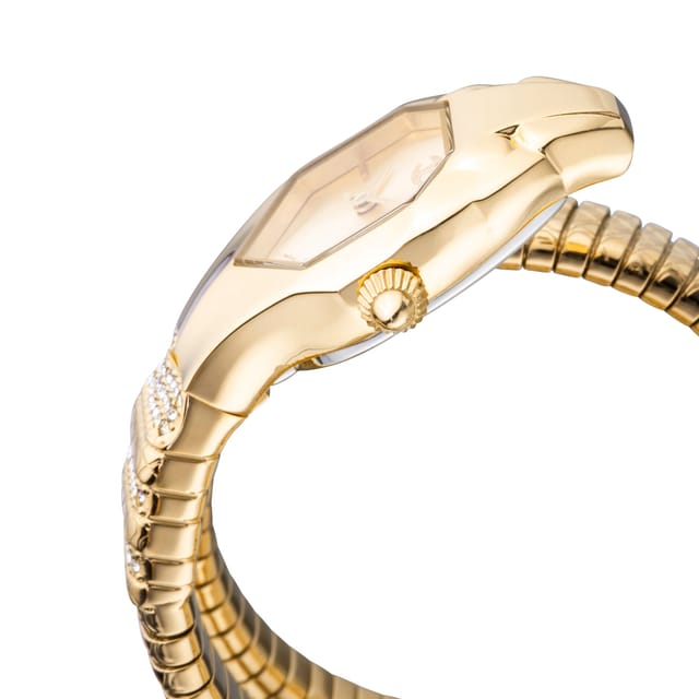 Just Cavalli Just Cavalli Women's Just Glam EVO 2 champagne Dial Yellow Gold Bracelet Watch - 3