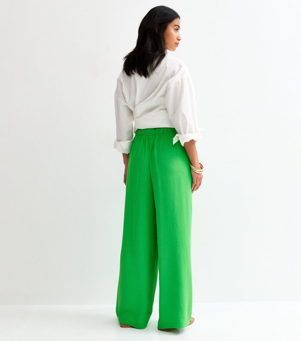 New Look Women's Petite Green Wide Leg Tailored Trousers New Look - 4
