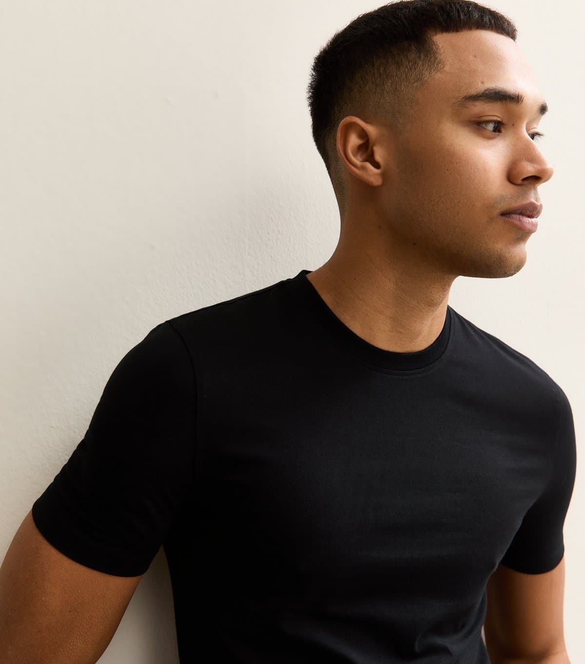 New Look New Look Black Jersey Muscle Fit T-Shirt