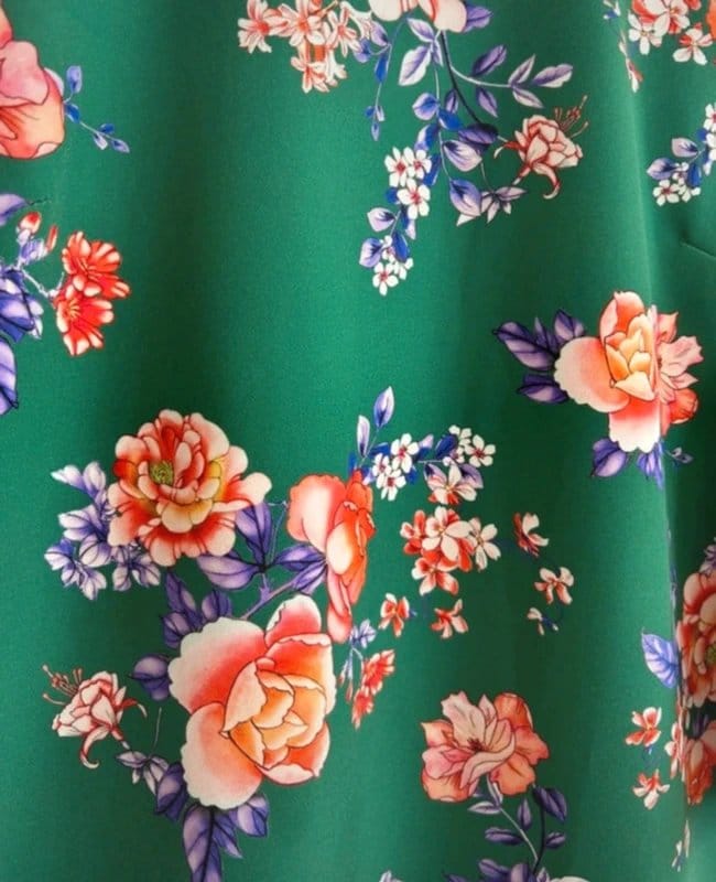 Zara Woman 💚 Zara Woman Green Floral Oriental Style Shift Dress Tunic Midi Modest Chic UK S 💚 - 1