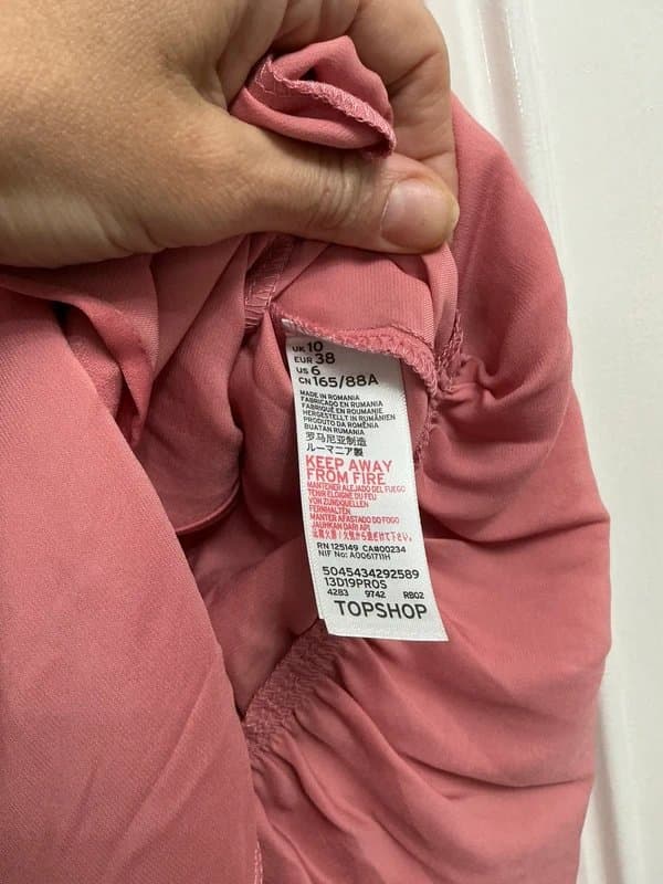 Topshop Topshop Satin Wrap Blouse Rose UK 10